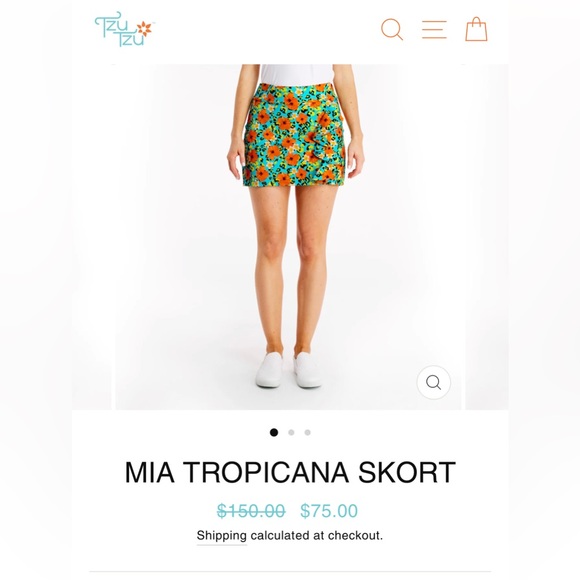 Tzu Tzu Sport Mia Skort, Tropicana print, XL, EUC - Picture 5 of 5